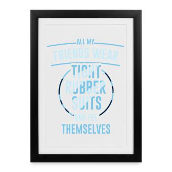 Plongeur Plongeur Snorkeling Plongeur récréatif - Affiche encadrée (27 × 37 cm) - noir - Devant
