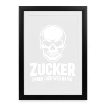 Sugar Skull Snack Design - Framed poster (27 × 37 cm) - black - Front