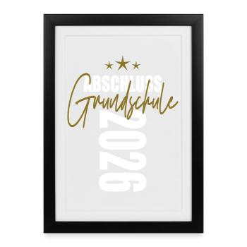 Abschluss_Grundschule_2026 - Affiche encadrée (27 × 37 cm) - noir - Devant