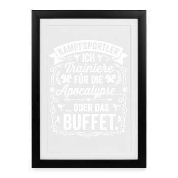 Martial Arts Apocalypse Buffet - Framed poster (27 × 37 cm) - black - Front