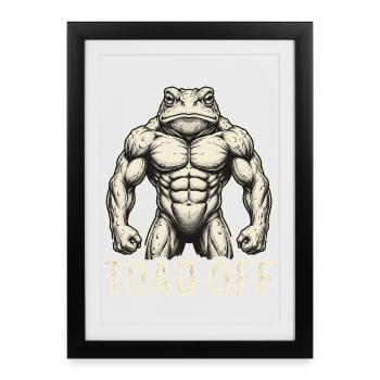 Toad Off Internet Meme Frog - Framed poster (27 × 37 cm) - black - Front