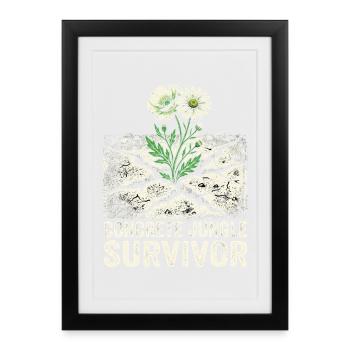 Survivant de la jungle de béton - Affiche encadrée (27 × 37 cm) - noir - Devant