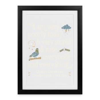 Charles Darwin Lustiges Zitat - Framed poster (27 × 37 cm) - black - Front