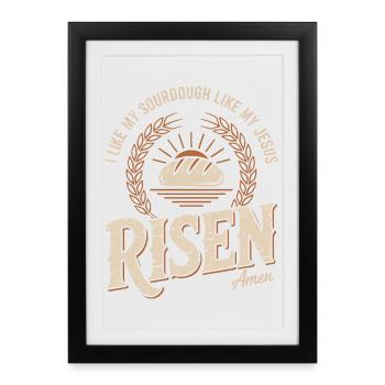 Amen Tee au levain levé - Affiche encadrée (27 × 37 cm) - noir - Devant