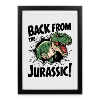 De retour du T-Rex Jurassic - Affiche encadrée (27 × 37 cm) - noir - Devant