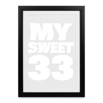 33 - Affiche encadrée (27 × 37 cm) - noir - Devant