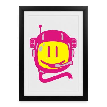 astronaut - Affiche encadrée (27 × 37 cm) - noir - Devant