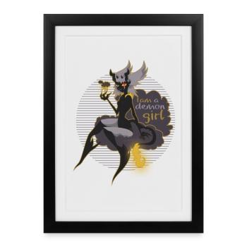 Demongirl Zeraween - Framed poster (27 × 37 cm) - black - Front