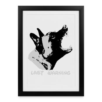 Chien de garde Malinois Schaeferhund sport canin - Affiche encadrée (27 × 37 cm) - noir - Devant