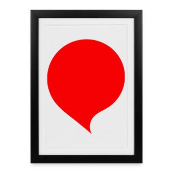 Personalize your own speech bubble Comic - Framed poster (27 × 37 cm) - black - Front