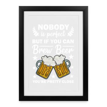 Beer Brewer Brewing - Framed poster (27 × 37 cm) - black - Front