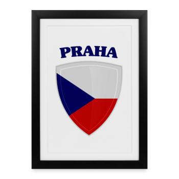 Prague - Affiche encadrée (27 × 37 cm) - noir - Devant