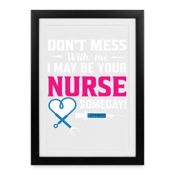 Nurse - Framed poster (27 × 37 cm) - black - Front