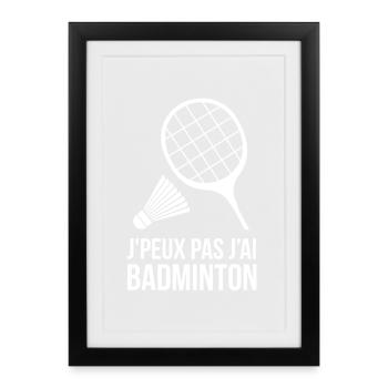 Badminton - Framed poster (27 × 37 cm) - black - Front