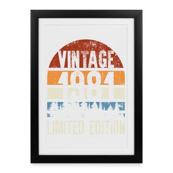 Édition limitée Vintage 404 - Affiche encadrée (27 × 37 cm) - noir - Devant