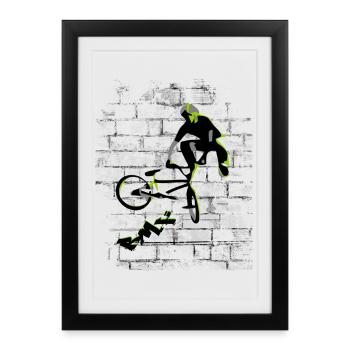 BMX - Framed poster (27 × 37 cm) - black - Front
