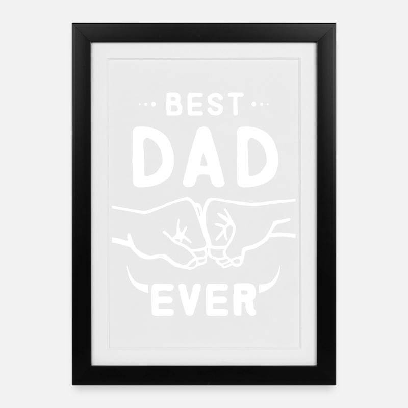 Best Dad Ever! Faust Father Papa cool symbol - Framed poster (27 × 37 cm) - black