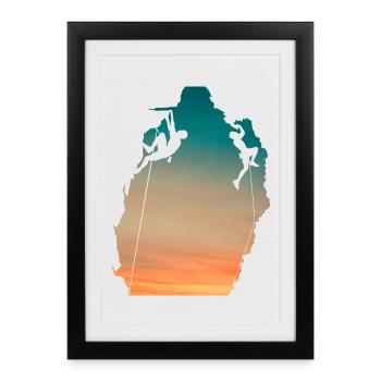 Climber - Framed poster (27 × 37 cm) - black - Front