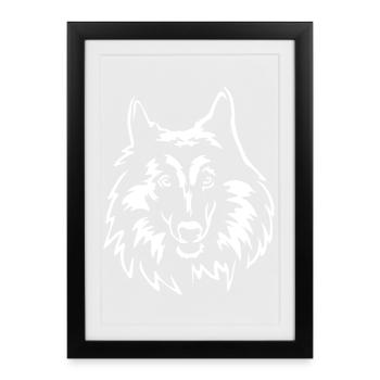 Tervueren Head "Black Edition" - Framed poster (27 × 37 cm) - black - Front