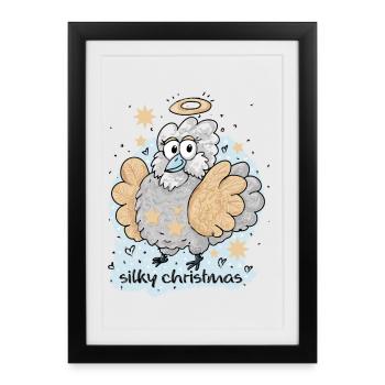 Silky Christmas - Framed poster (27 × 37 cm) - black - Front