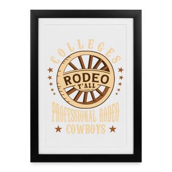 Universities Rodeo - Framed poster (27 × 37 cm) - black - Front