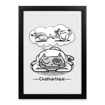 Un rêve chathartique - Affiche encadrée (27 × 37 cm) - noir - Devant