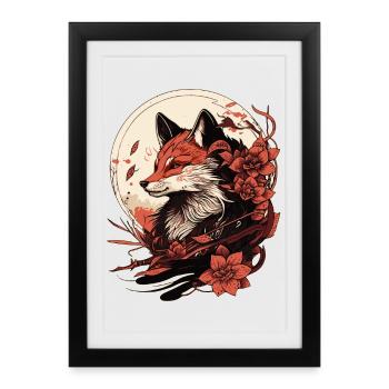 Fuchs Japon - Affiche encadrée (27 × 37 cm) - noir - Devant