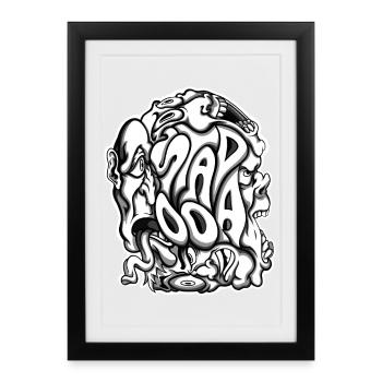 Stapooa2 - Affiche encadrée (27 × 37 cm) - noir - Devant