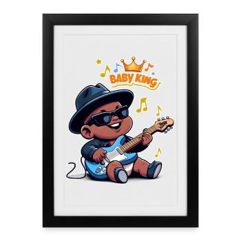 Baby King - Affiche encadrée (27 × 37 cm) - noir - Devant