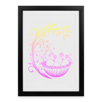 Easter Easter Basket Easter Basket - Framed poster (27 × 37 cm) - black - Front