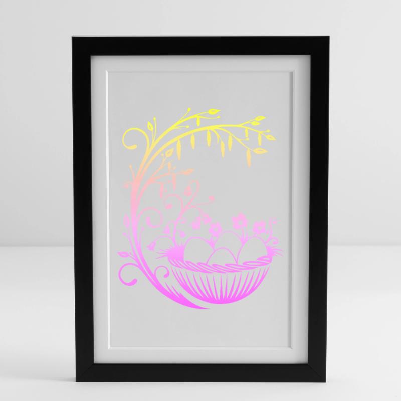 Easter Easter Basket Easter Basket Framed poster (27 × 37 cm)
