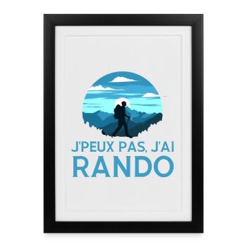 Randonnée Rando - Affiche encadrée (27 × 37 cm) - noir - Devant