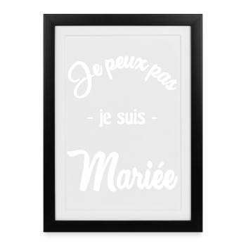 MARIEE. FUTURE MARIEE - Affiche encadrée (27 × 37 cm) - noir - Devant