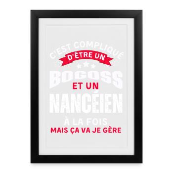 Habitants de Nancy - Affiche encadrée (27 × 37 cm) - noir - Devant