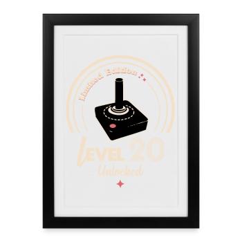 Design rétro joystick édition limitée - Affiche encadrée (27 × 37 cm) - noir - Devant