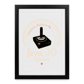 Niveau 30 - Édition Limitée - Affiche encadrée (27 × 37 cm) - noir - Devant