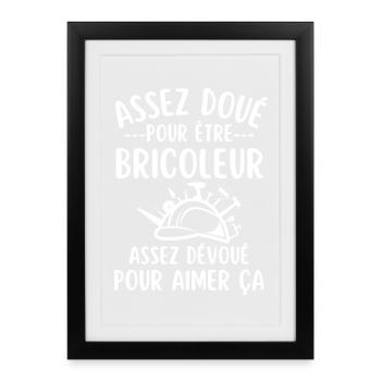Bricoleur bricolage - Affiche encadrée (27 × 37 cm) - noir - Devant
