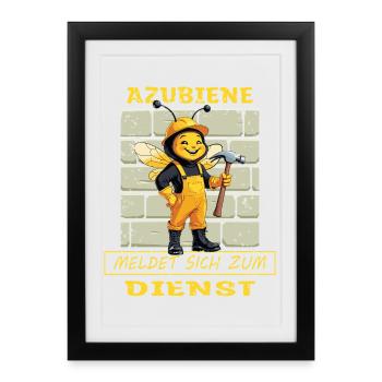 Trainee craftswoman - Framed poster (27 × 37 cm) - black - Front