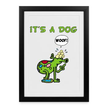 C'est un chien - Affiche encadrée (27 × 37 cm) - noir - Devant