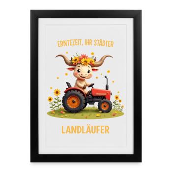 Harvest Time Landläufer - Affiche encadrée (27 × 37 cm) - noir - Devant