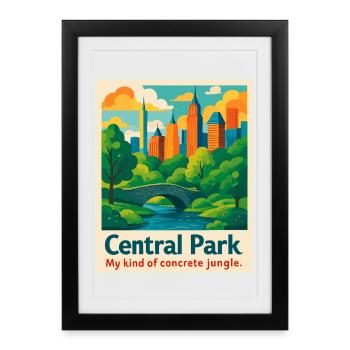 Central Park Vibes - Framed poster (27 × 37 cm) - black - Front