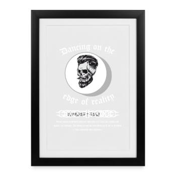 Dancing_on_the_edge_of_reality - Framed poster (27 × 37 cm) - black - Front