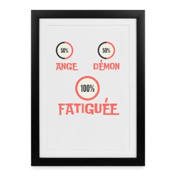 Tired - Framed poster (27 × 37 cm) - black - Front