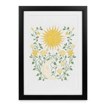 Thème Nature, Soleil et Lunaire - Affiche encadrée (27 × 37 cm) - noir - Devant