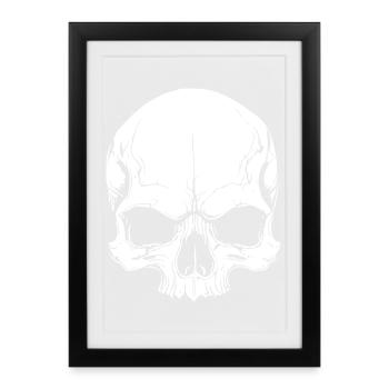 Cool skull design - Framed poster (27 × 37 cm) - black - Front