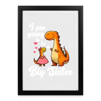 Devenir GrandeSoeur Dino - Affiche encadrée (27 × 37 cm) - noir - Devant