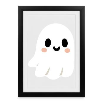 Cute Ghost - Framed poster (27 × 37 cm) - black - Front
