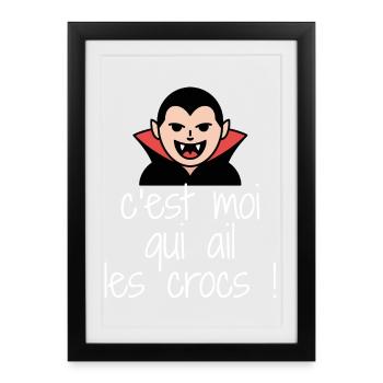  vampire espiègle - Affiche encadrée (27 × 37 cm) - noir - Devant