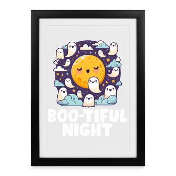 Nuit Boo-Tiful des Fantômes - Affiche encadrée (27 × 37 cm) - noir - Devant