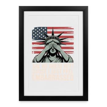 Are We Great Yet? Protest Graphic - Framed poster (27 × 37 cm) - black - Front